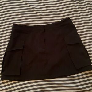 L🩷VE Barcelona Cargo Black Mini Skirt